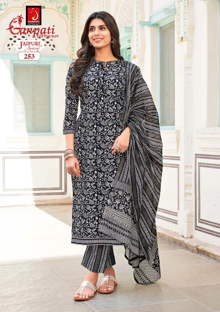 Ganpati Jaipuri Special Vol 11 Cotton Wholesale Salwar Suit Catalog — Wholesale Salwar Suits, Ganpati wholesale from Surat - Gallery Image 13